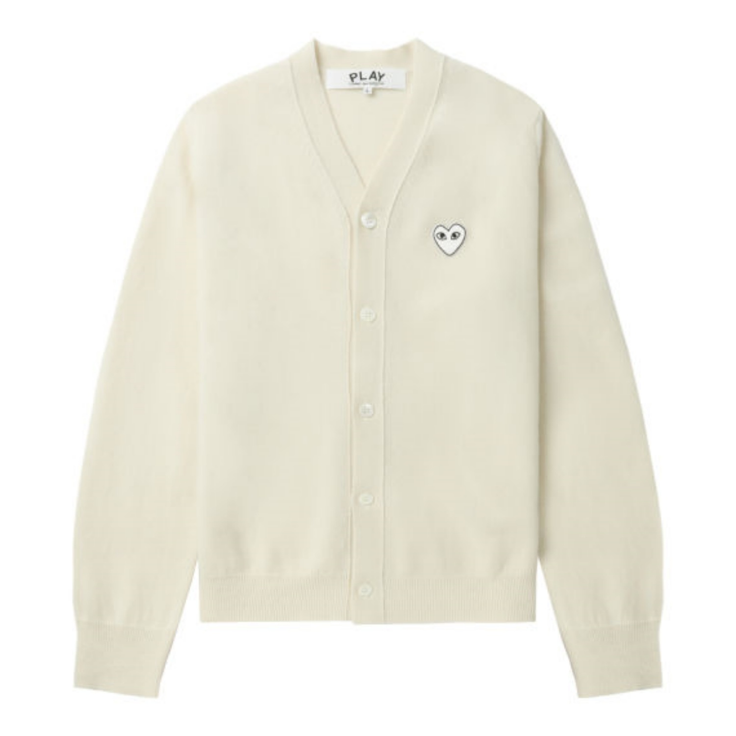 

Трикотаж Unisex V-образный вырез Moderate Others CDG Play, экрю