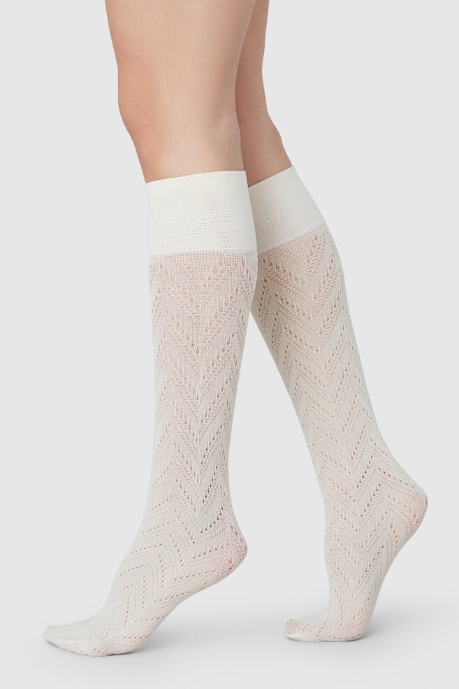 

2 пары носков до колен с пуантами Swedish Stockings, белый
