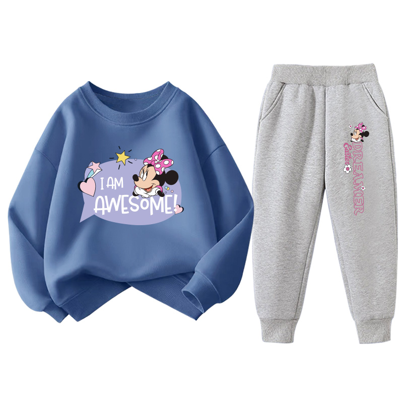 

Повседневная спортивная одежда для детей 3-7 лет Disney, сине-серый