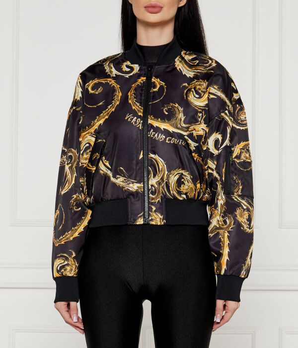

Куртка-Бомбер Cropped fit Versace Jeans Couture, черный