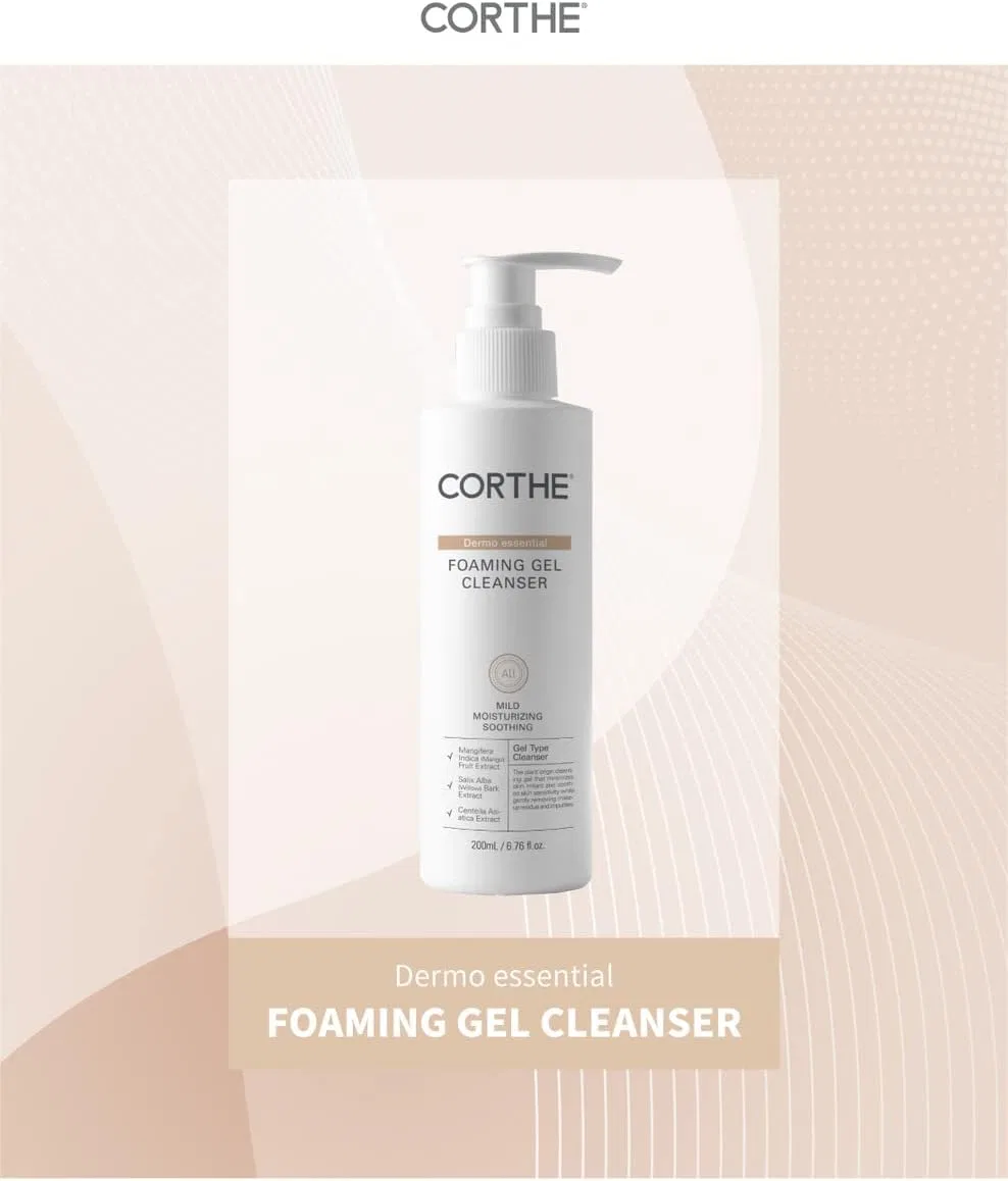 Пенка для умывания Corthe — Гель- Dermo Essential Foaming Gel Cleanser, 200 мл — фото 2