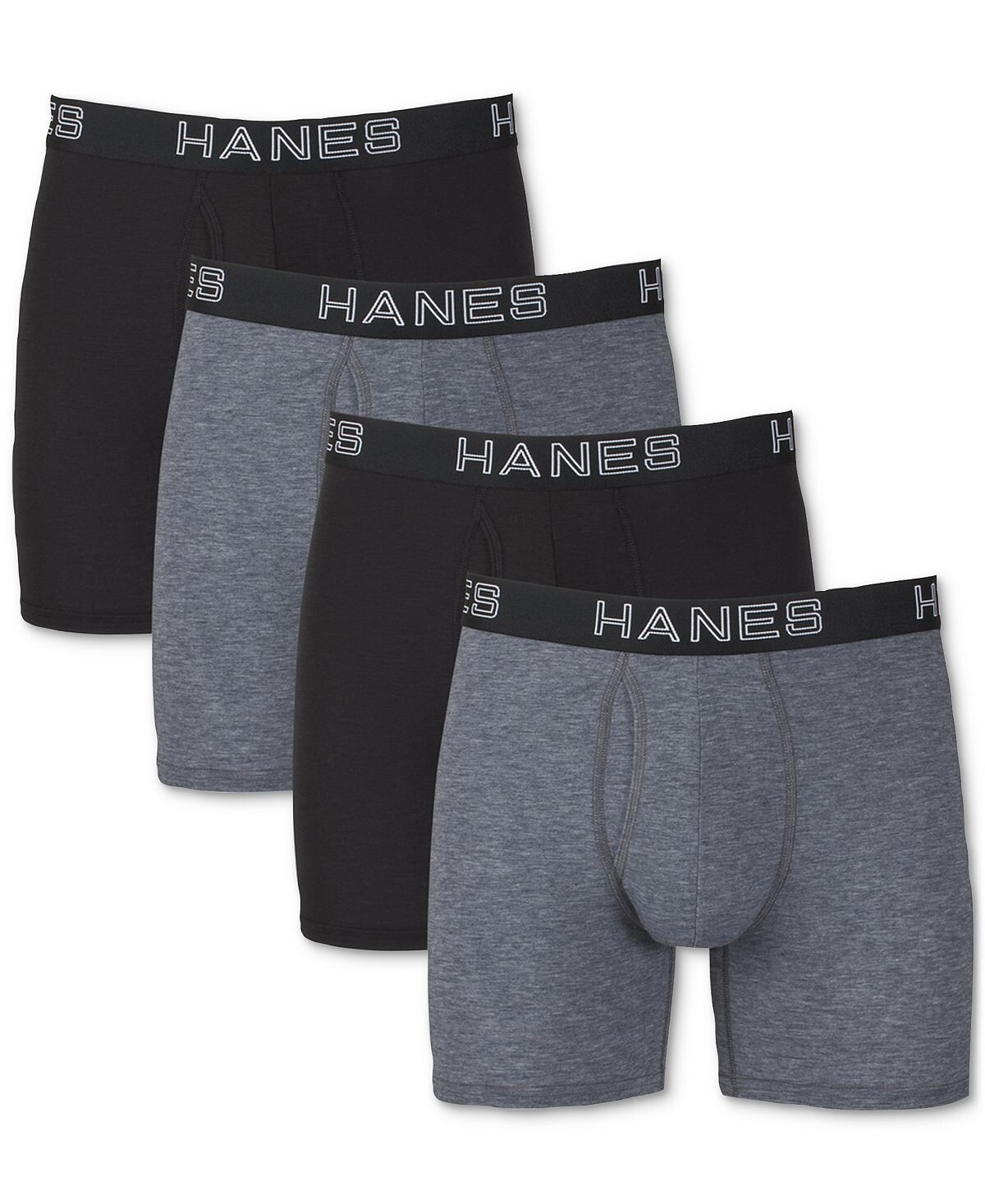 

Мужские 4 шт. Ультрамягкие боксеры Ultimate Comfort Flex Fit Hanes