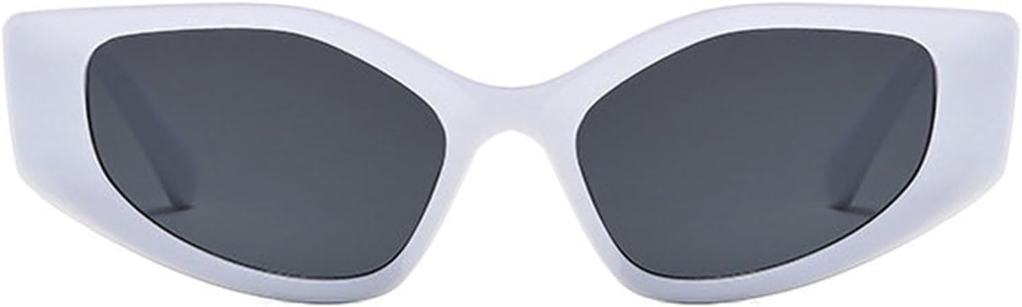 

Солнцезащитные очки Willochra в толстой оправе, многоугольные, женские, винтажные, в стиле панк, «кошачий глаз», модные солнцезащитные очки с защитой от УФ-излучения UV400, F27, White