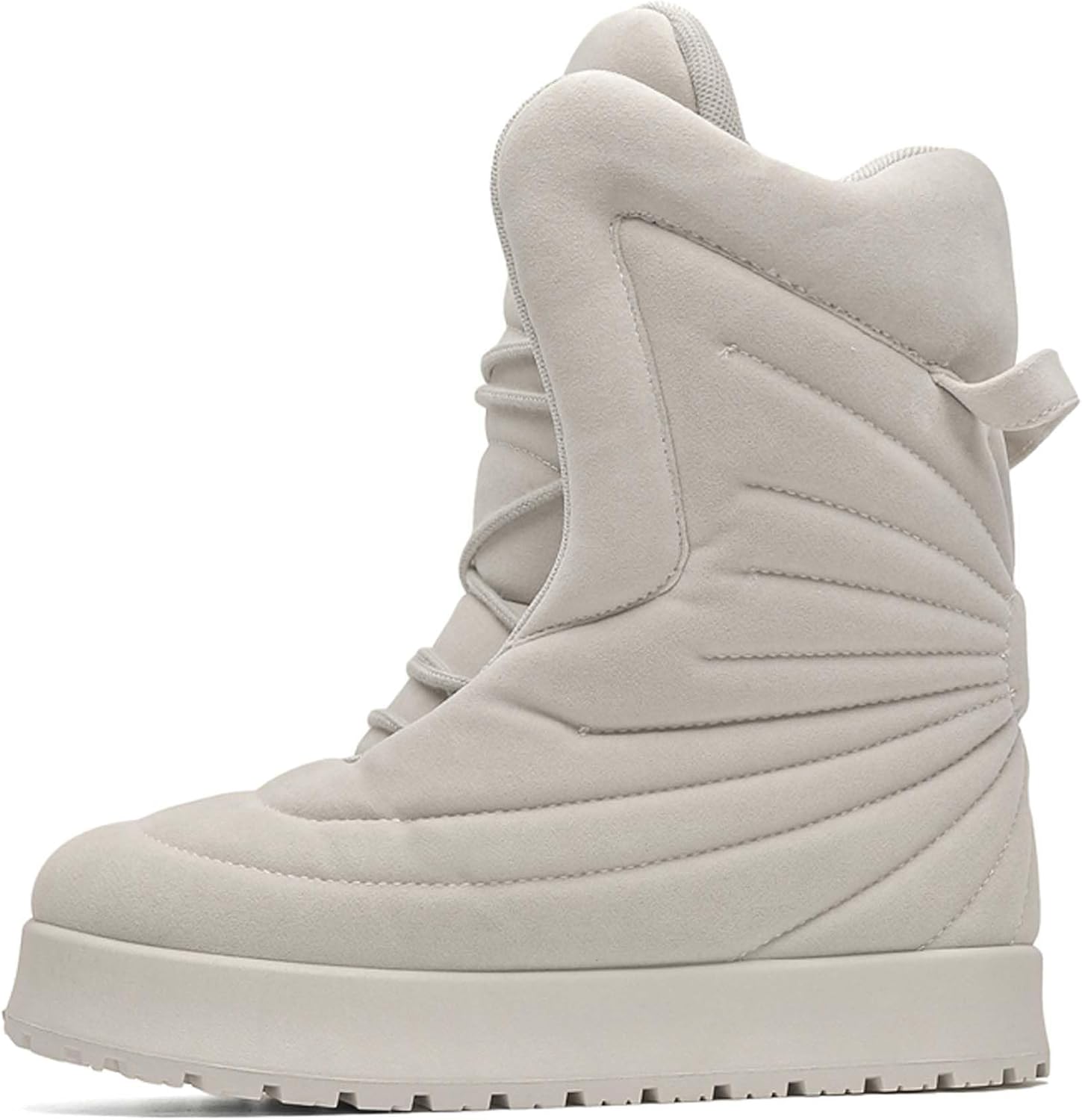 

Мужские зимние походные водонепроницаемые повседневные большие снежные ботинки на платформе с круглым носком Generic, серый