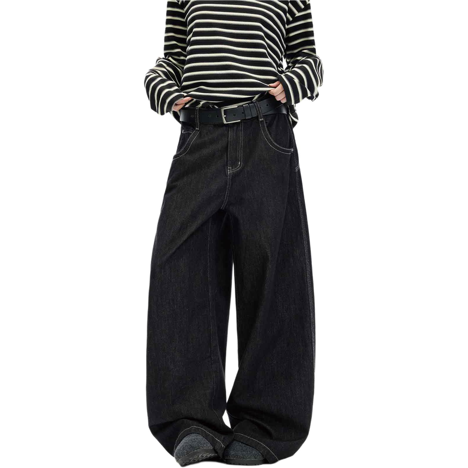 

NEVER RULE Джинсы Women's Black Moderate Wide Leg