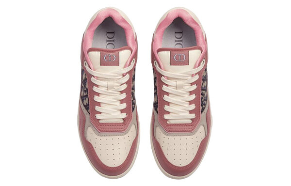 Кроссовки b27 low-top sneaker pink and cream smooth calfskin Dior, белый — фото 3
