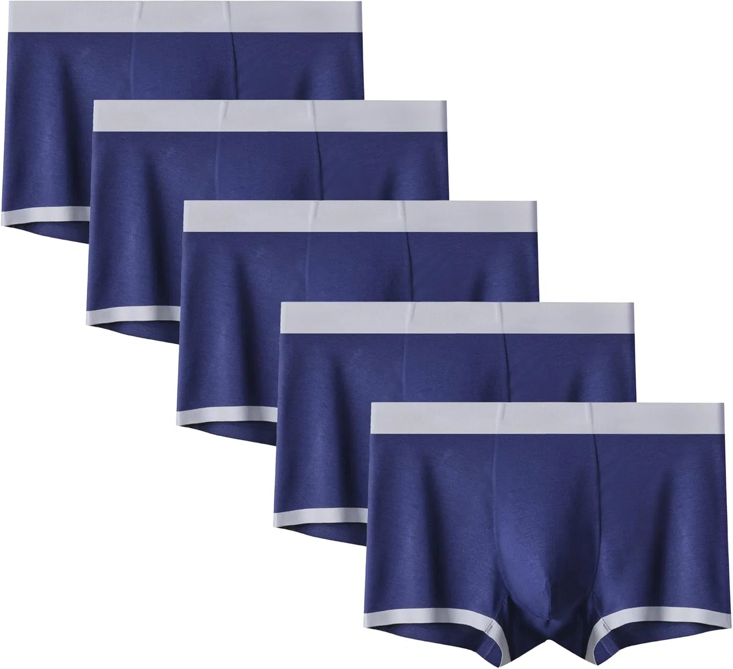 Боксеры трусы, модальные, синие, Royal Blue-5pc