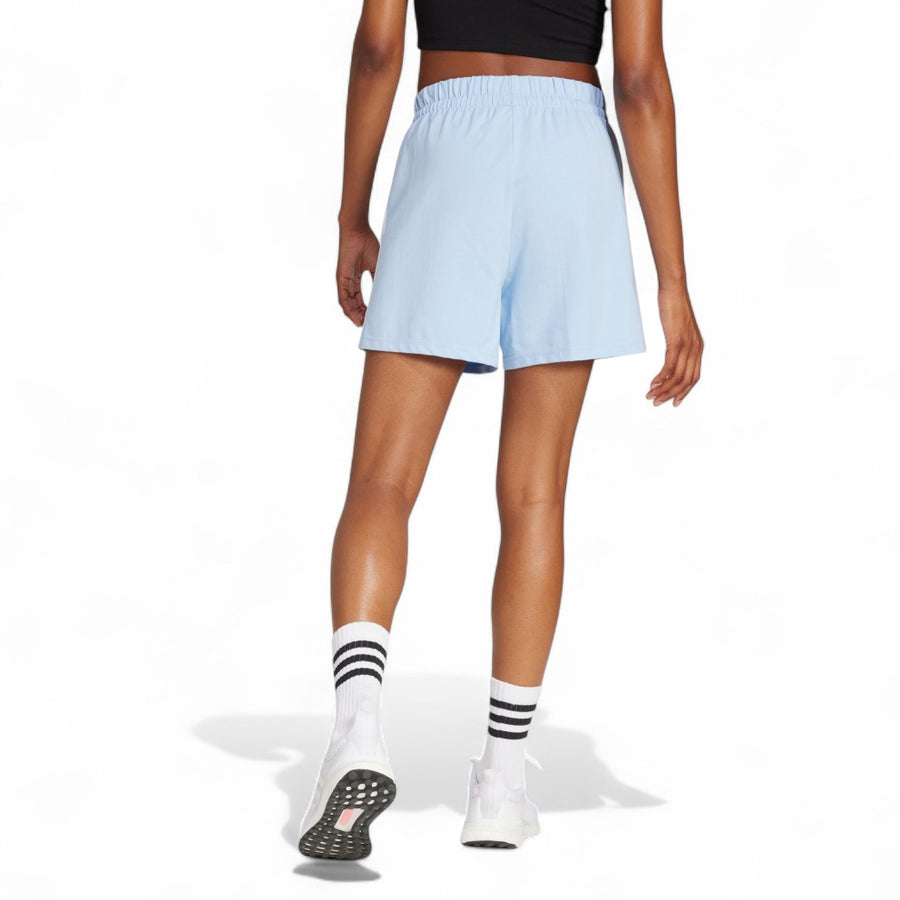 Спортивные шорты (WMNS) adidas Essentials 3-Stripes Cotton Shorts 'Glow Blue White', синий — фото 3