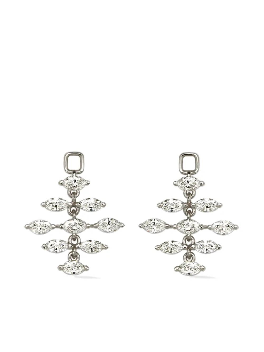 

Серьги из белого золота с бриллиантами Lark & Berry, серебяный