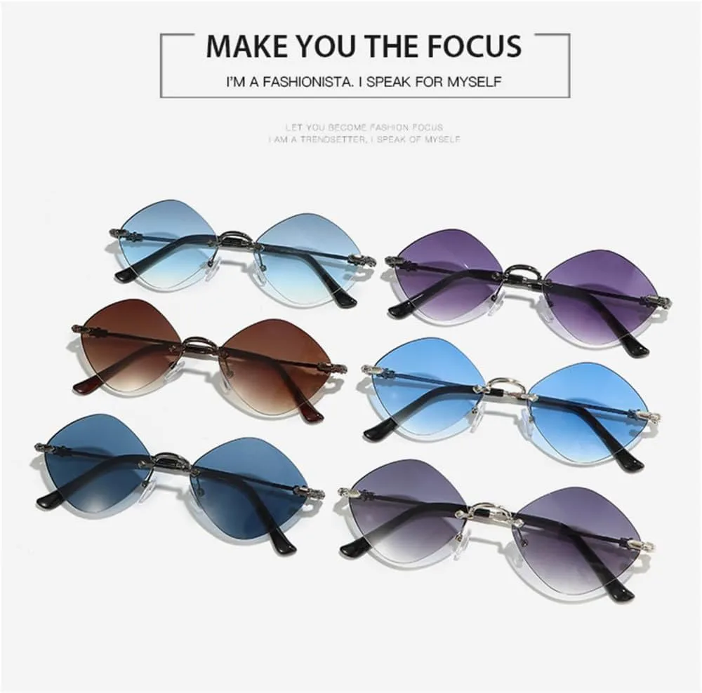 

Солнцезащитные очки в маленькой оправе для женщин и мужчин, без оправы, с металлическими дужками, в стиле ретро, ​​солнцезащитные очки UV400 для женщин LANGSER, C2