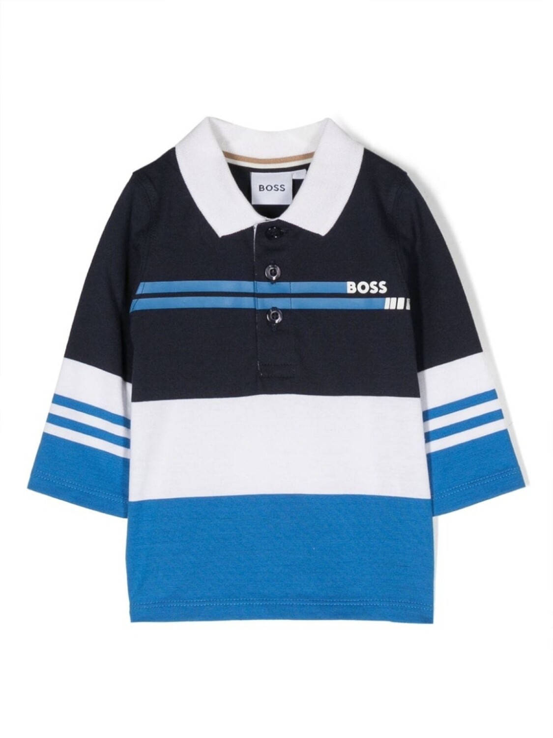 

BOSS Kidswear рубашка поло с логотипом, синий