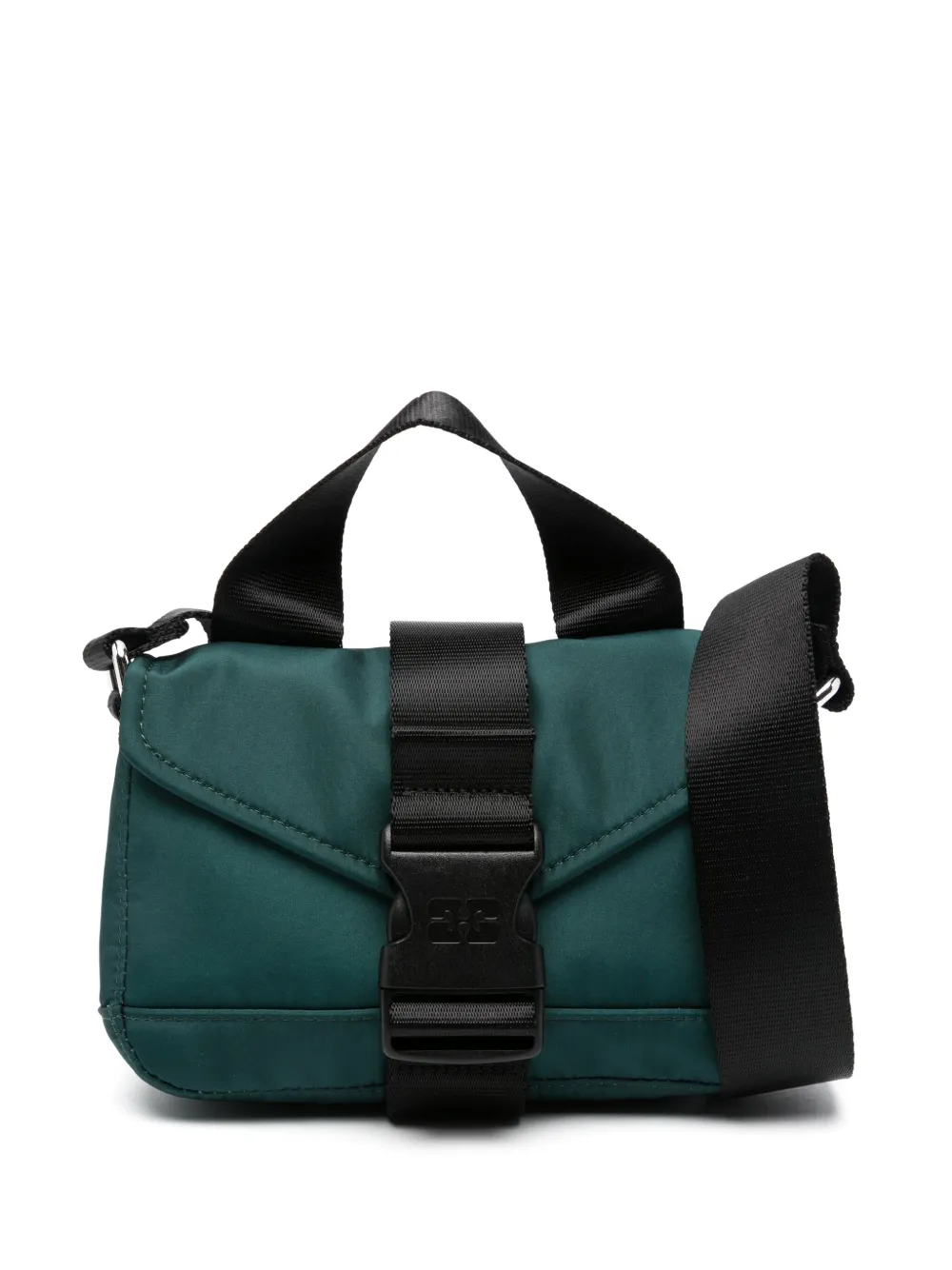 

Сумка-сэтчел размера мини GANNI, зеленый