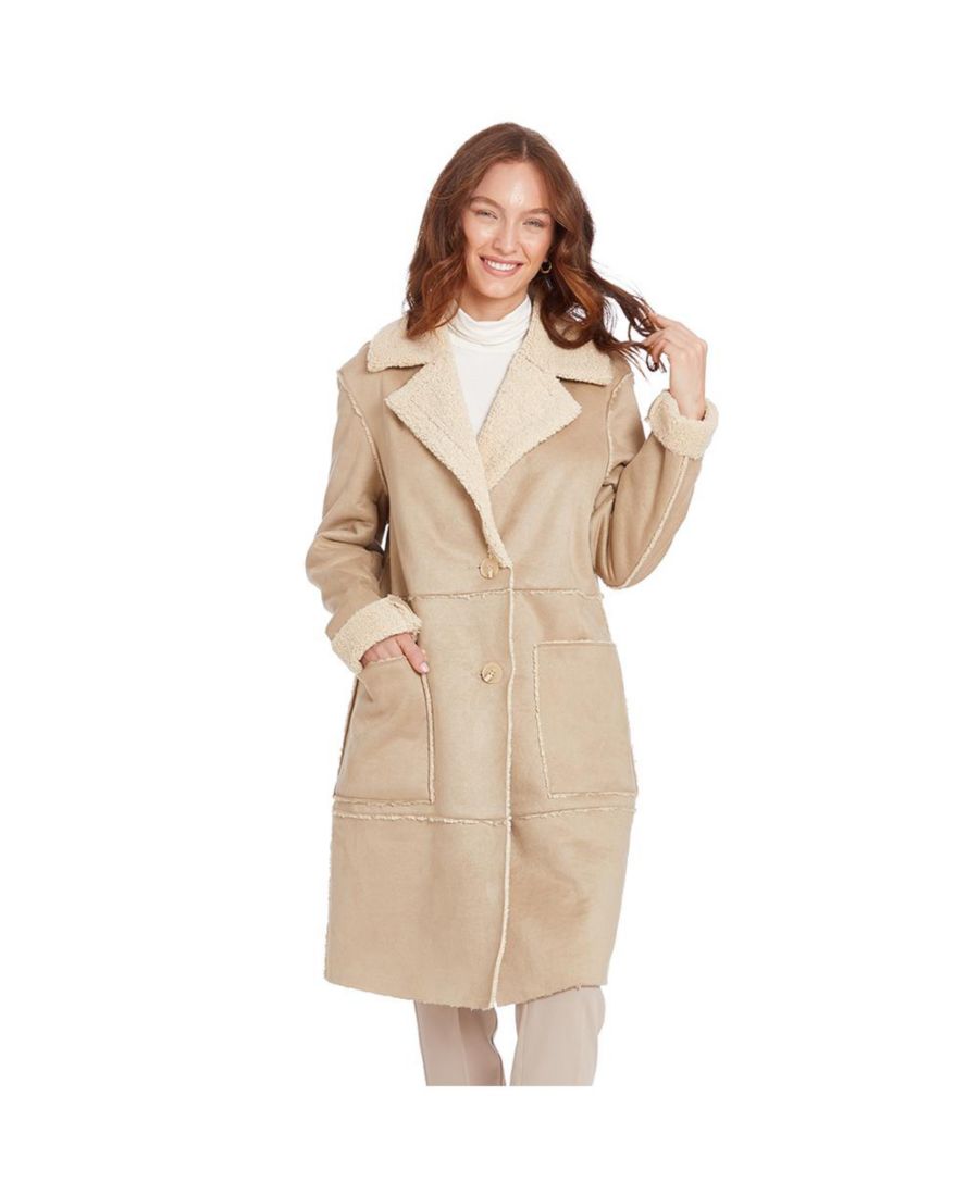 

Женское пальто Lily из искусственной овчины Frye, Mist