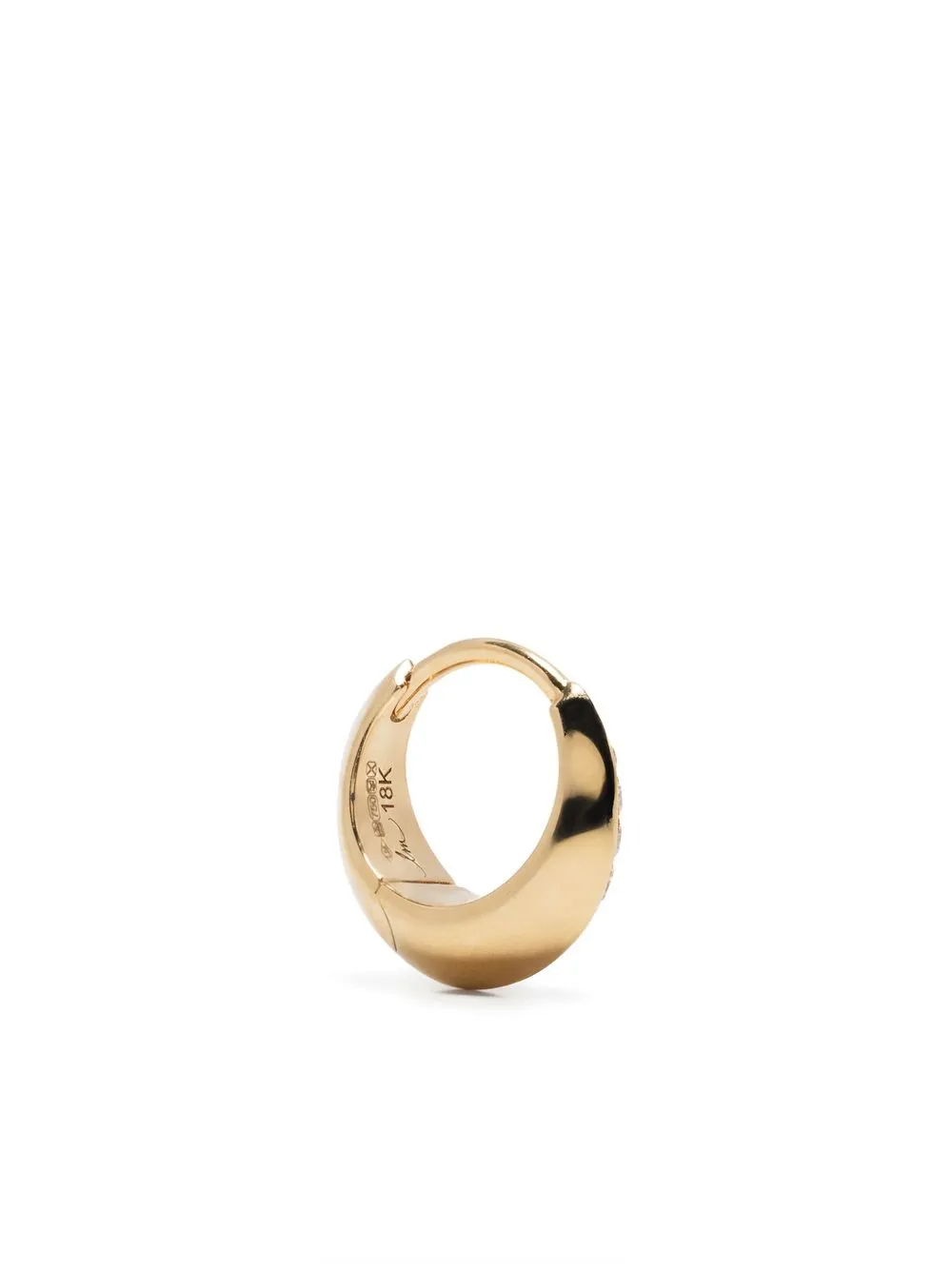 

Серьга-кольцо из желтого золота с бриллиантом Lizzie Mandler Fine Jewelry, золотой