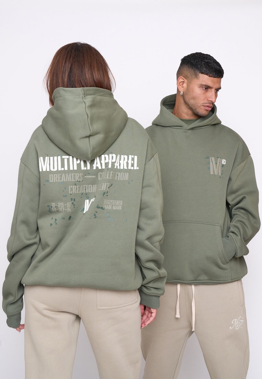 

Толстовка с капюшоном DRILL Multiply Apparel, хаки