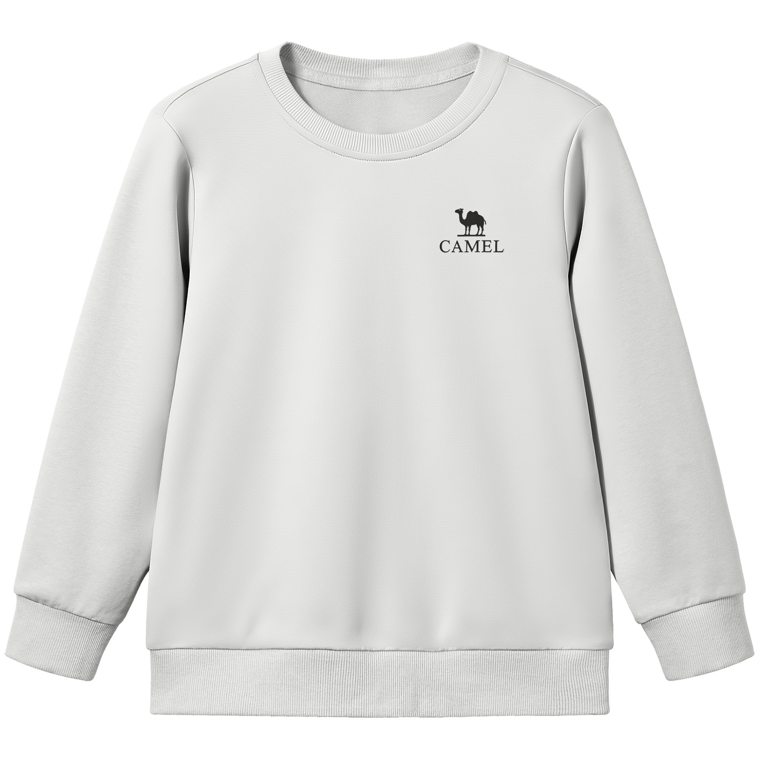 

Детский свитшот с круглым вырезом утепленный CAMEL, glacier серый