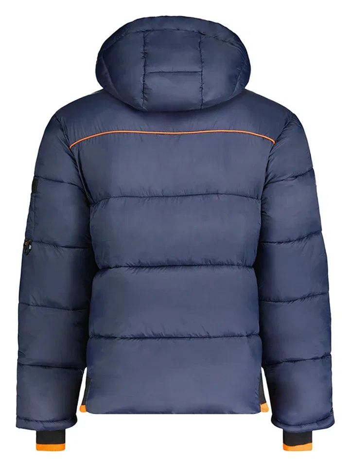 Стеганая куртка с капюшоном, Geographical Norway, темно-синий — фото 2