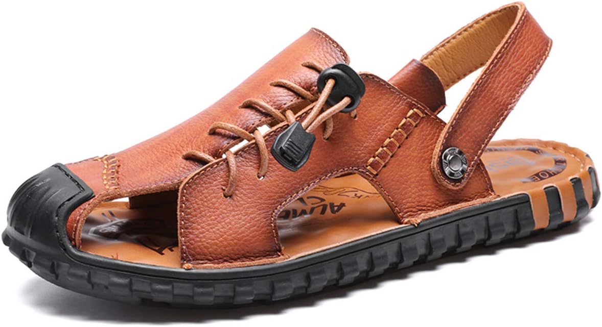 

Мужские пляжные сабо BIFINI с закрытым носком, вырезами, рыбачьи сандалии для походов и прогулок, светло-коричневый