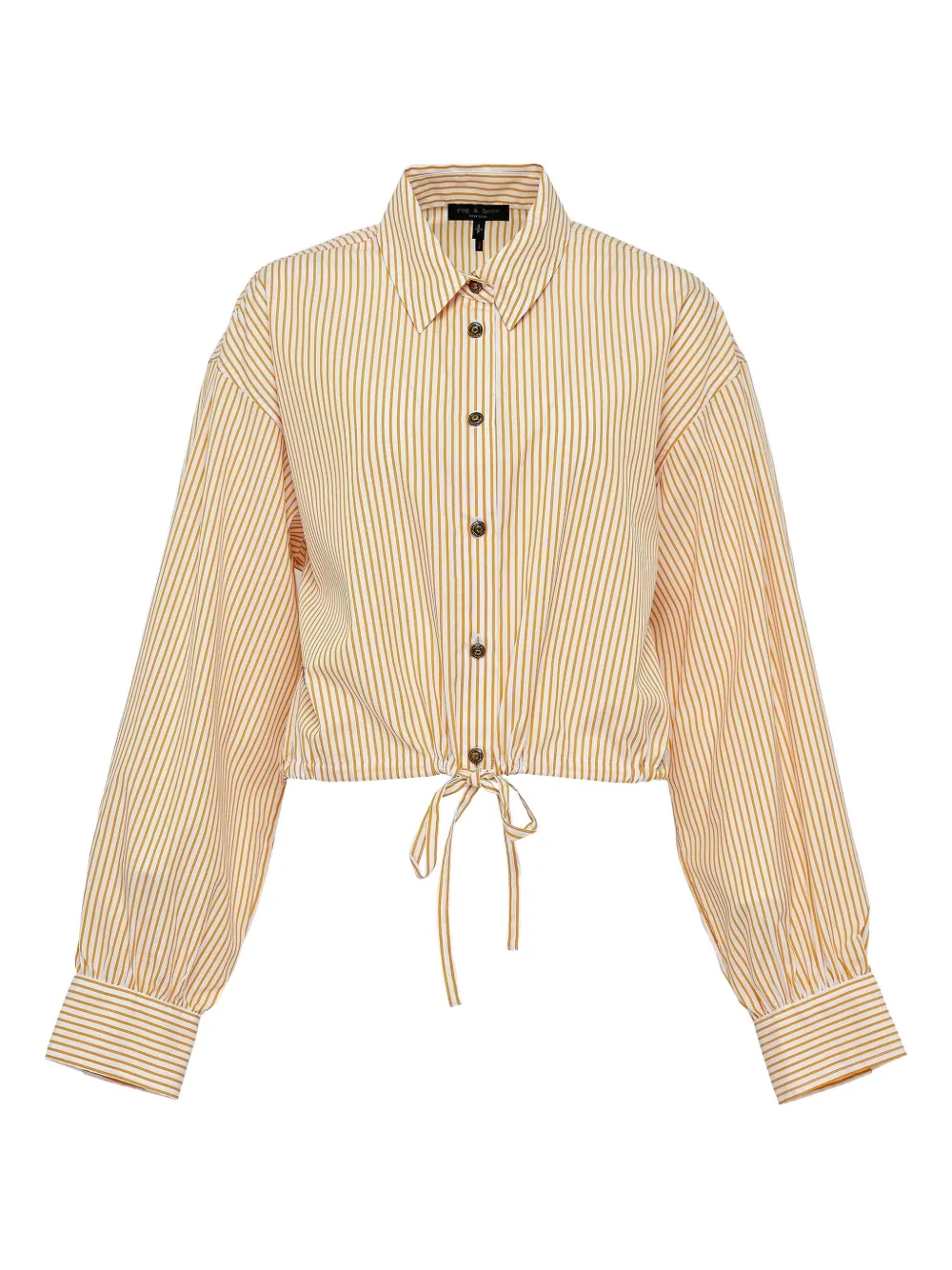 

Полосатая рубашка с завязкой по подолу rag & bone, оранжевый