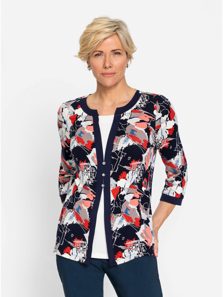 

WITT WEIDEN Футболка 2-в-1 с принтом темно-синего и кораллового цвета, Синий, WITT WEIDEN Футболка 2-в-1 с принтом темно-синего и кораллового цвета