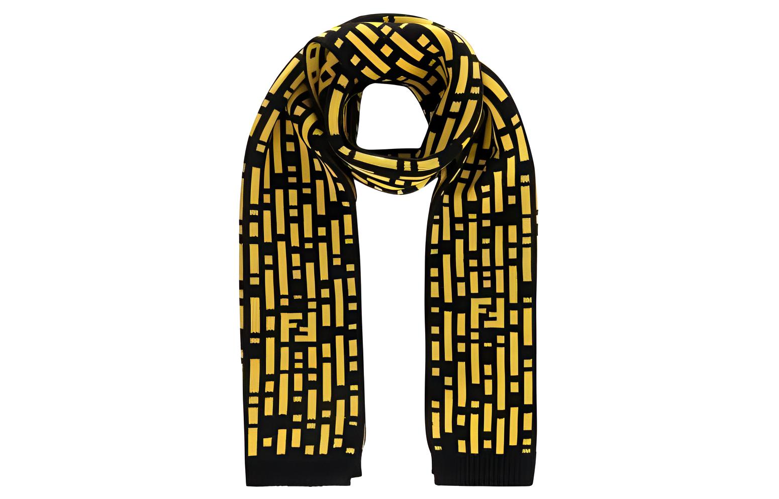 

FENDI Вязаный шарф унисекс разноцветный, Multicolor