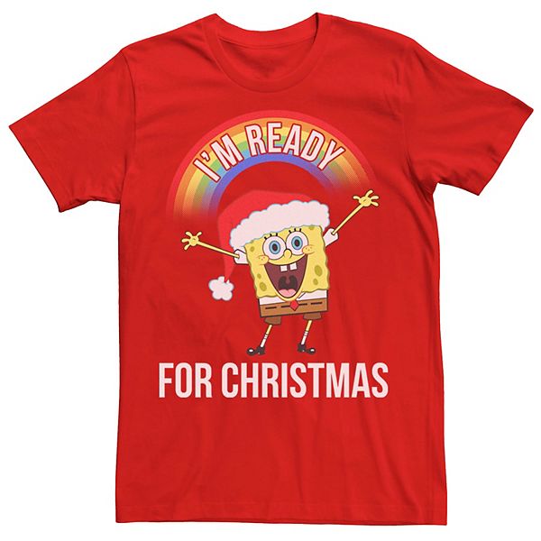 

Футболка мужская Spongebob Squarepants I'm Ready for Christmas Licensed Character, Red