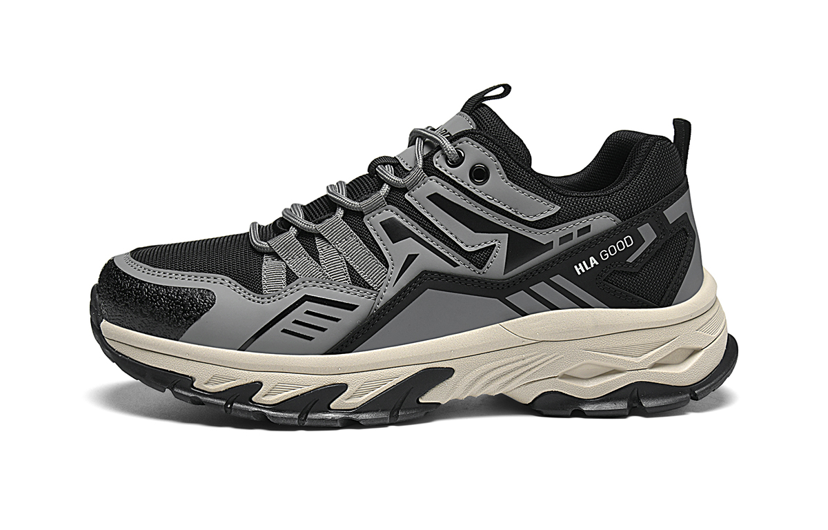 

Низкие массивные кроссовки для мужчин HLA, черный серый