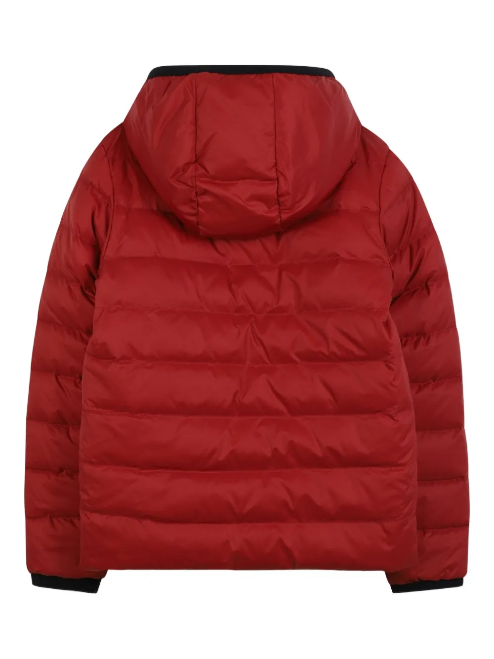 Двусторонняя стеганая куртка с капюшоном BOSS Kidswear, красный — фото 2