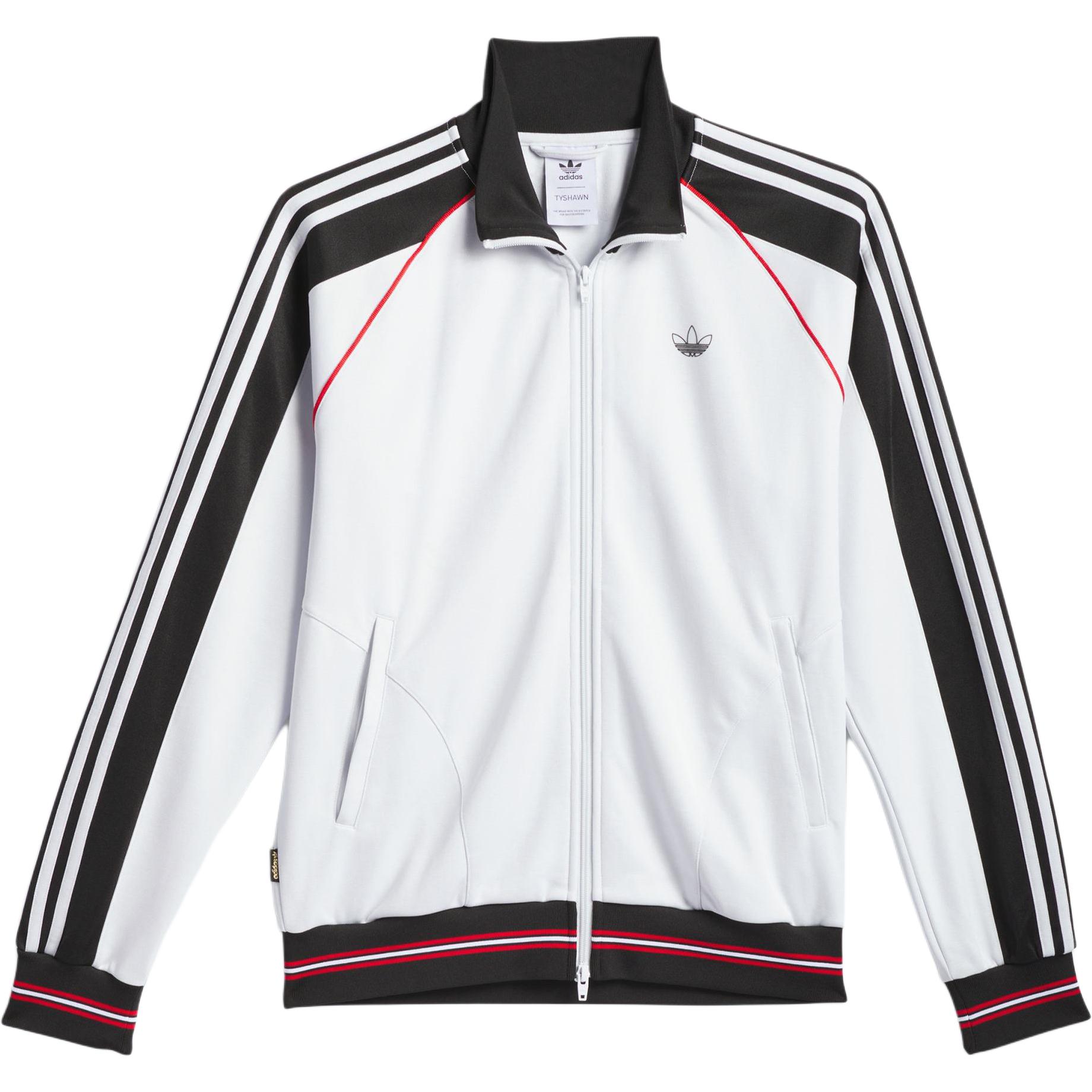 Adidas Originals Трековый пиджак Tyshawn, Crystal White/Black/Light Scarlet — фото 3