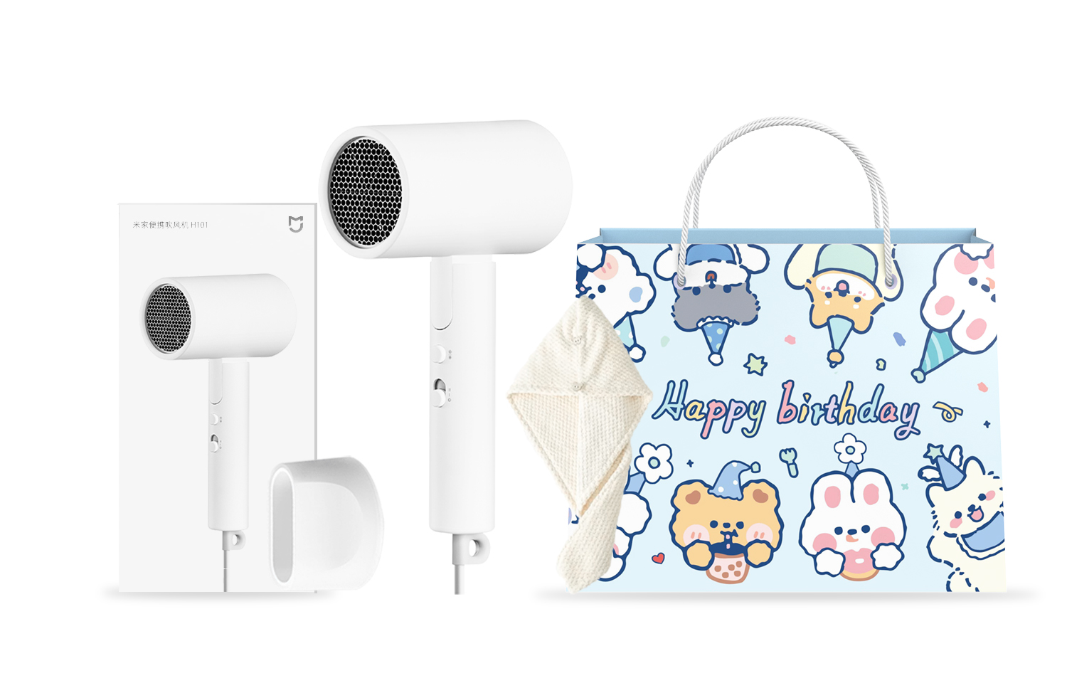 

Фен для волос Mi, H101 White Birthday Pet Gift Box