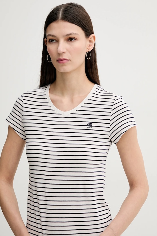 

Футболка stripe eyben slim vt 2.0 из хлопка G-Star, бежевый