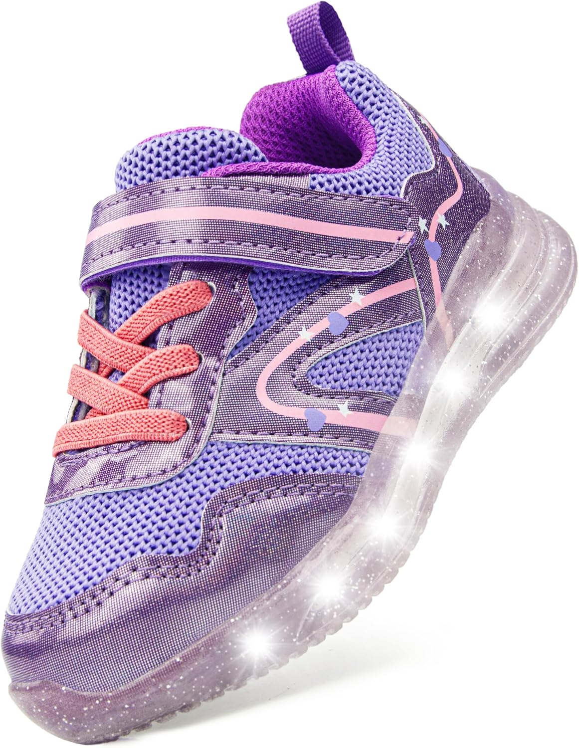 

Детские кроссовки SKYWHEEL для девочек и мальчиков со светодиодной подсветкой, легкие, сетчатые, дышащие, для ходьбы и бега, фиолетовый
