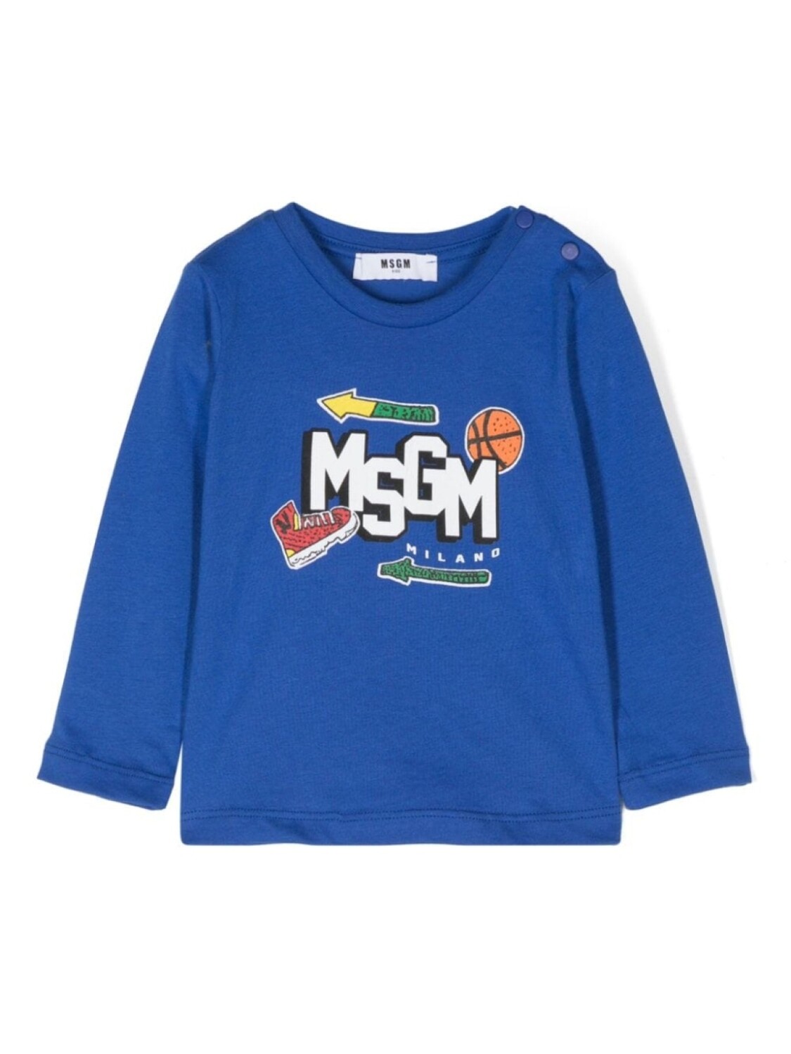 

MSGM Kids футболка с логотипом, синий