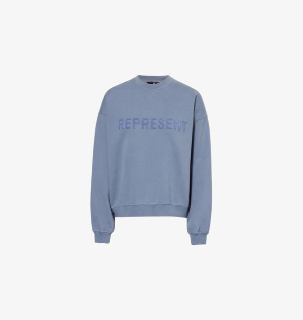 

Свитшот Owners club из хлопкового джерси с флисовым логотипом Represent, синий