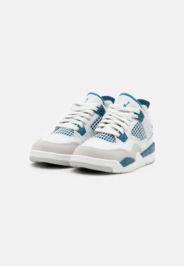 Баскетбольные кроссовки jordan 4 retro унисекс Jordan, Off White/Military Blue/Neutral Grey — фото 2