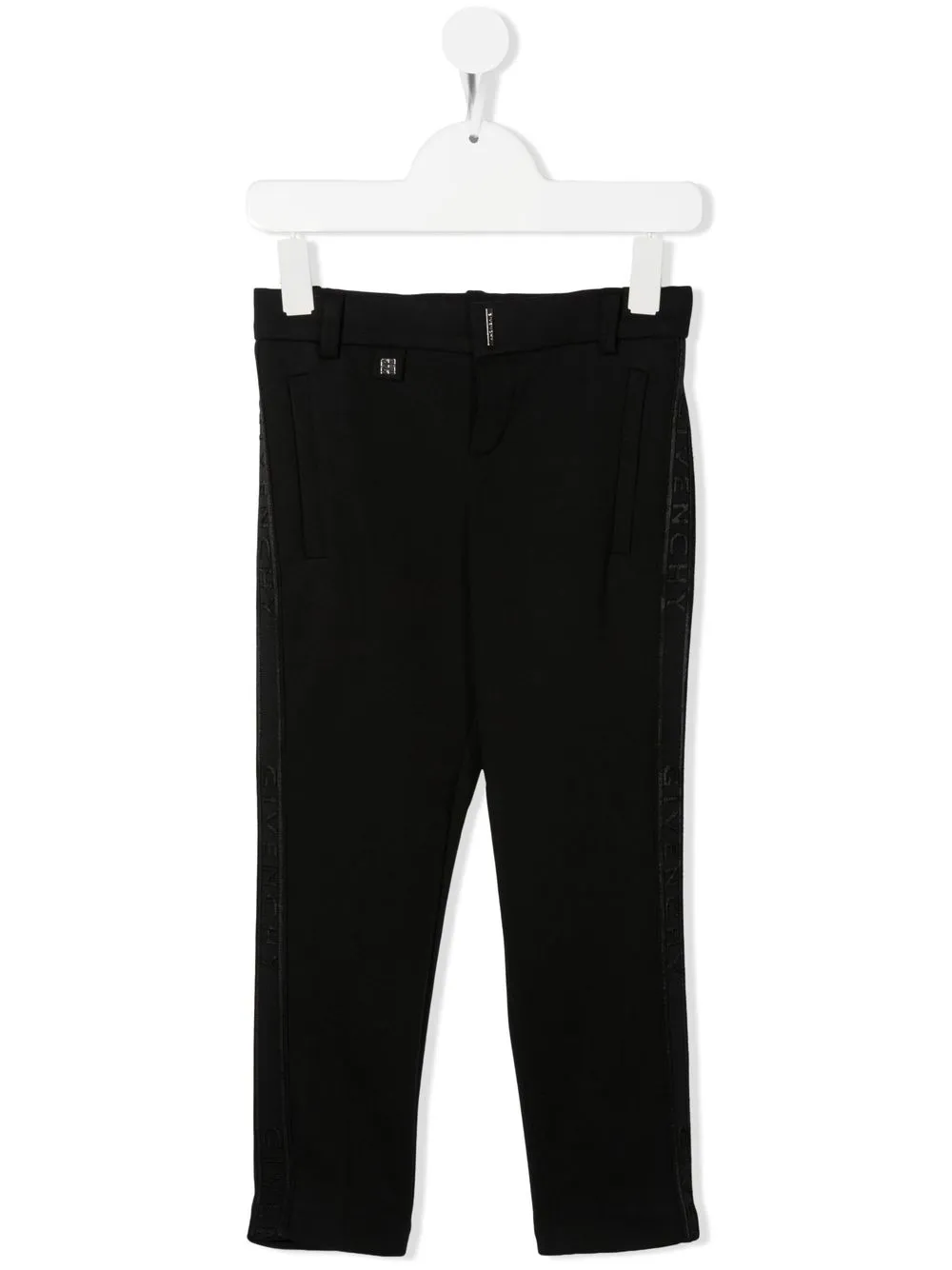 

Брюки прямого кроя с логотипом Givenchy Kids, черный
