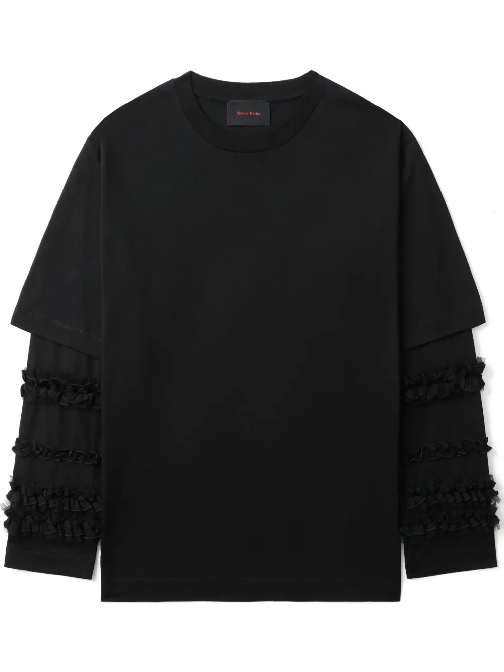 

Футболка с оборками Simone Rocha, черный