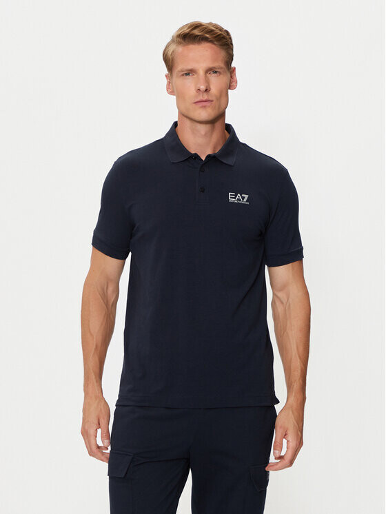 

Поло стандартного кроя Ea7 Emporio Armani, синий