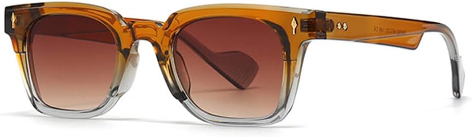 

Ретро женские солнцезащитные очки в стиле панк с заклепками, градиентные оттенки, защита от УФ-излучения UV400. Мужские модные темно-синие солнцезащитные очки TYUVIVO, Orange Tea Gradient