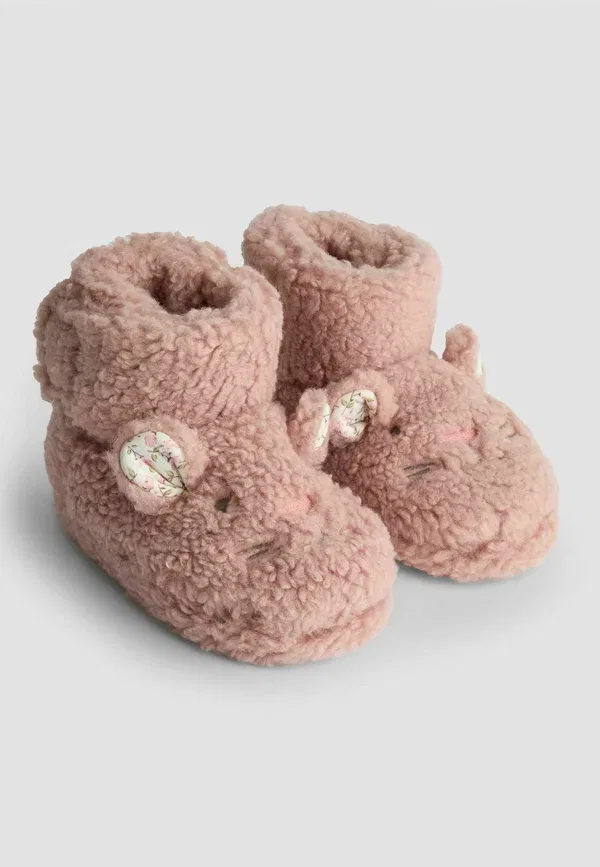 Тапочки Regular fit borg slippers Jojo Maman Bébé, розовая мышь — фото 2