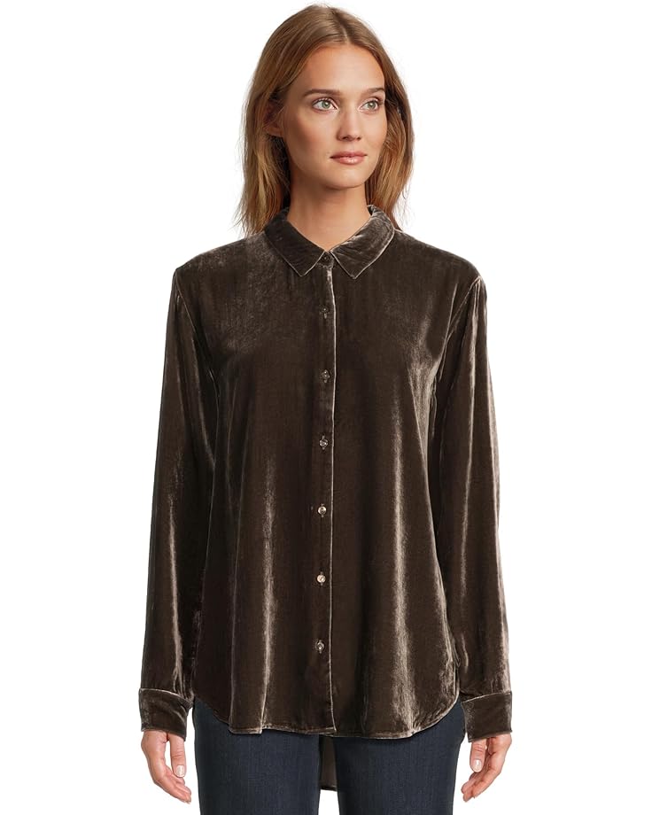 

Женская блуза Eileen Fisher Velvet Classic Collar Long, Rye