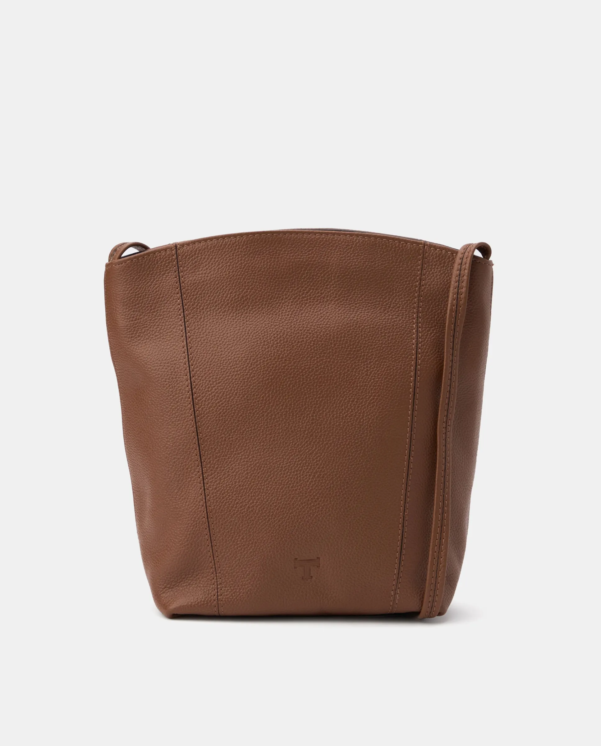 

Кожаная сумка-бандо с закругленным верхом Latouche, песочный