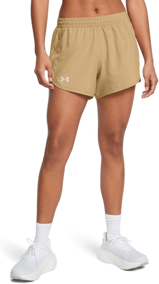 

Женские шорты Under Armour Fly by, (263) Camel/Camel/Reflective
