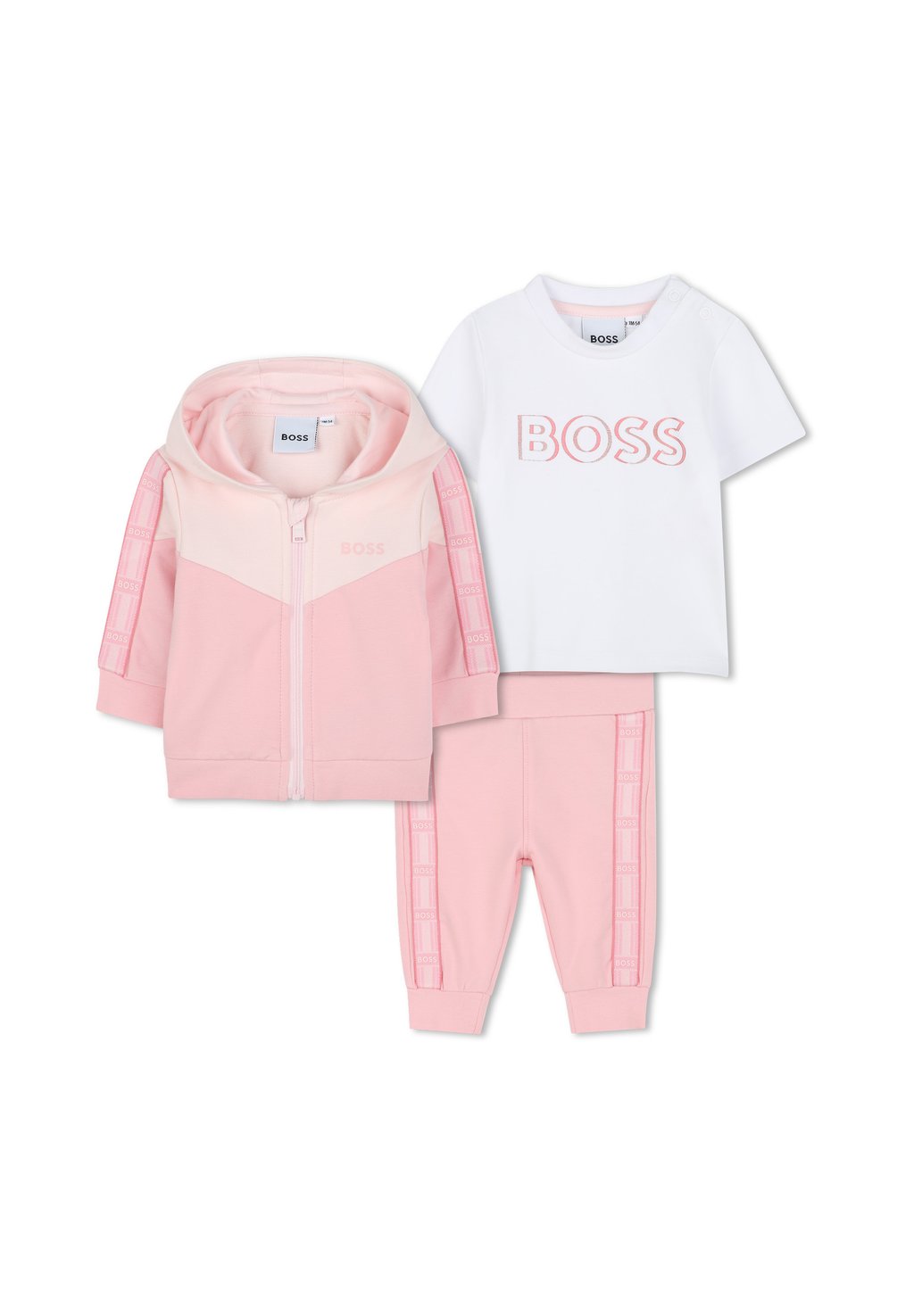 

Футболка с принтом BABY TROUSERS CARDIGAN GIFT BOX SET BOSS Kidswear, розовый