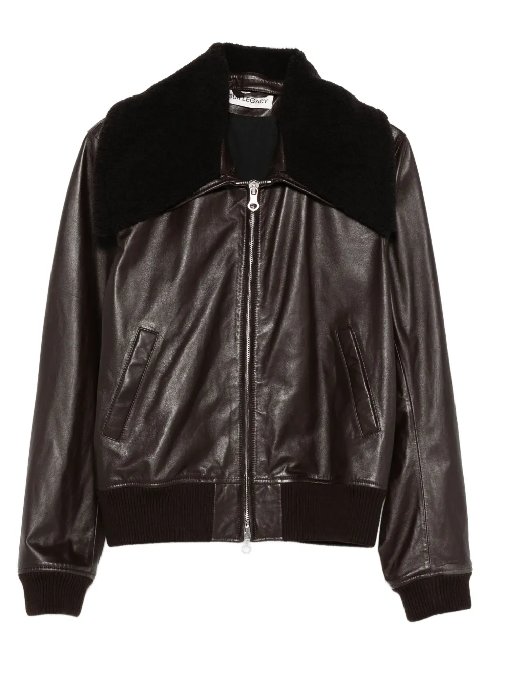 

Бомбер с меховым воротником Our Legacy, коричневый