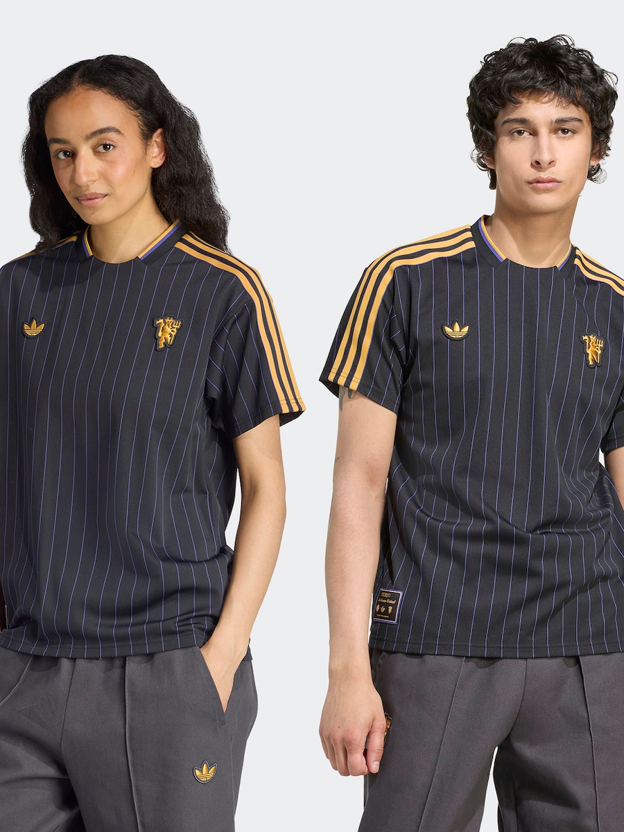 Джерси ADIDAS ORIGINALS Manchester United Terrace Icons, черный — фото 2
