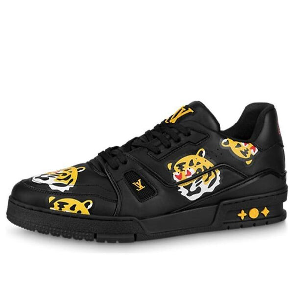 

Кроссовки x nigo trainers 'white with tiger monogram' Louis Vuitton, черный