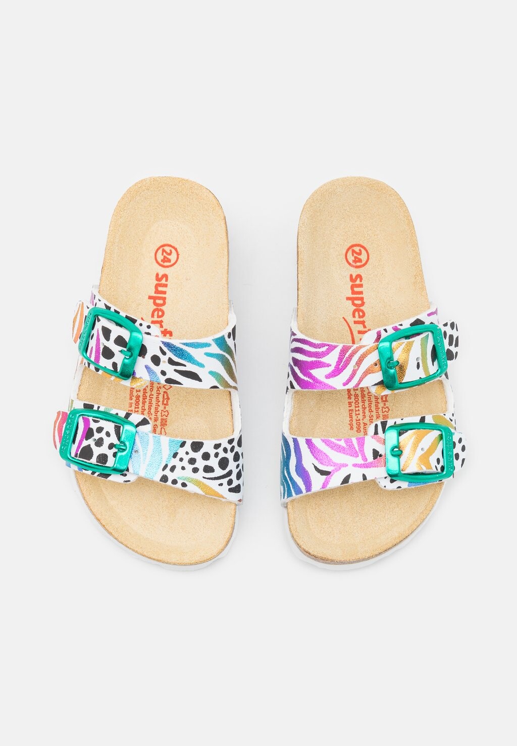 Сандалии FUSSBETTPANTOFFEL SANDALS Superfit, цвет white/multi-coloured — фото 4