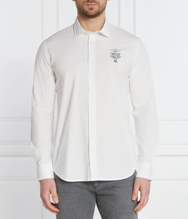 

Рубашка мужская Aeronautica Militare с надписью, белый