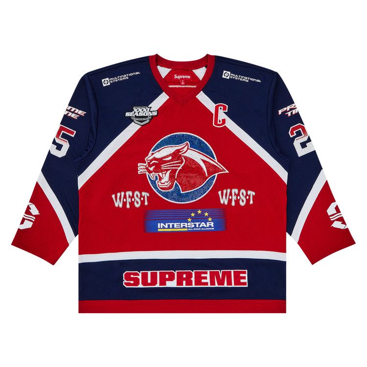 

Джерси Supreme Rhinestone Hockey Jersey, Red
